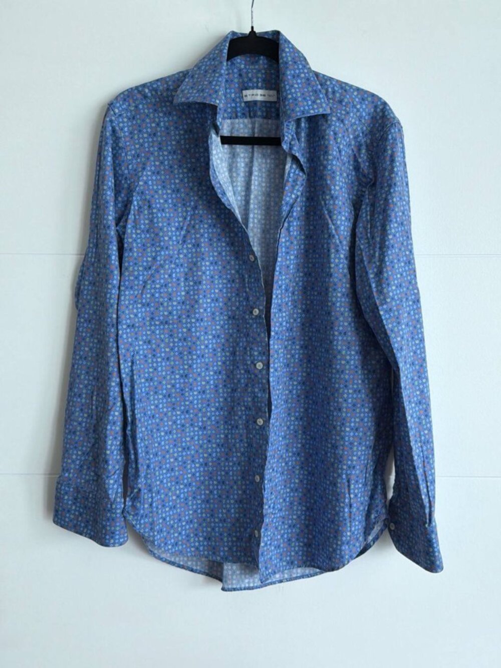 ETRO Button-Up Shirt | Mens (Size 38) | Blue/Multicolor